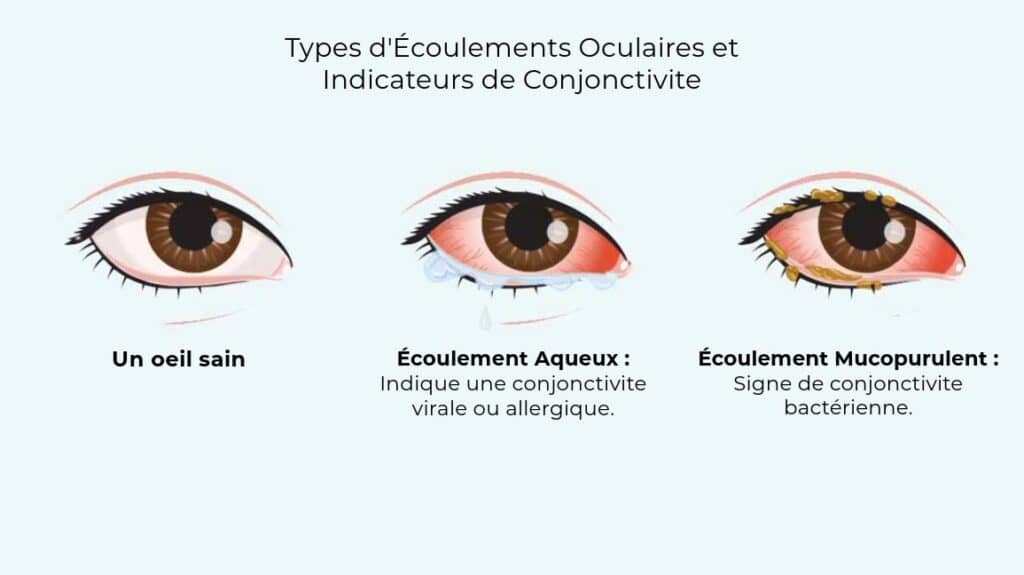 illustration des types de conjonctivite